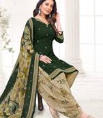 Women's Crepe  Printed Unstitched Salwar Suit Material(Free Size)