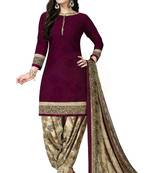 Women's Crepe  Printed Unstitched Salwar Suit Material(Free Size)