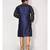 Designer Blue Art Dupion Silk Kurta Pajama