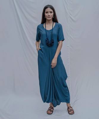 Dress come Jumpsuit in Turq Blue 1