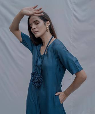 Dress come Jumpsuit in Turq Blue 3