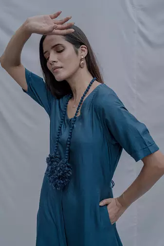 Dress come Jumpsuit in Turq Blue