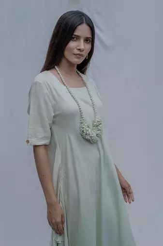 Bias Dress In Mint Green