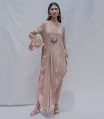 Asymetric Dress In Rose Gold