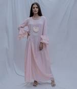 Asymetric Dress In Peach