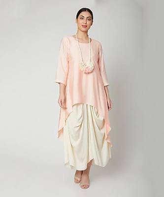 Dream Dress In Peach And Off White 1