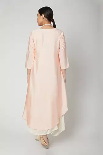 Dream Dress In Peach And Off White