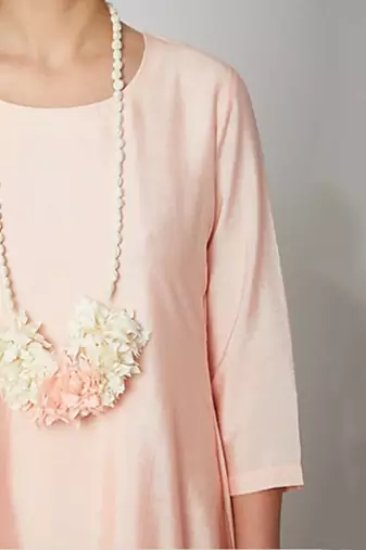 Dream Dress In Peach And Off White