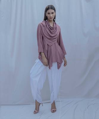 Dream Cowl Top in Mauve 1