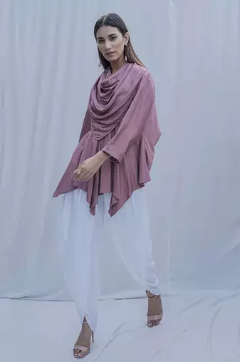 Dream Cowl Top in Mauve