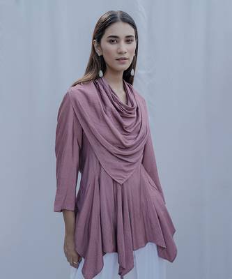 Dream Cowl Top in Mauve 4