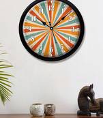 Deny Designs multi colour Modern Stylish Wall Clock (Round 12 Inch Ticking Movement Black Frame(ClockBL2P158)