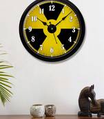 Radiation Sign black and gold yellow Modern Stylish Wall Clock 12 Inch Black FrameBL2P162)