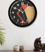 Lamp light peach dark grey Modern Stylish Wall Clock (Round 12 Inch Ticking Movement Black Frame(ClockBL2P175)