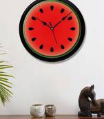 Fruit wall Watermelon red green Modern Stylish Wall Clock (Round 12 Inch Ticking Movement Black Frame(ClockBL2P238)
