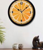 Orange Fruit Modern Stylish Wall Clock (Round 12 Inch Ticking Movement Black Frame(ClockBL2P239)