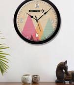 abstract Triangles Airplane Multicolour Modern Stylish Wall Clock 12 Inch Black FrameBL2P247)