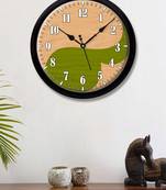 abstract Green shade Modern Stylish Wall Clock (Round 12 Inch Ticking Movement Black Frame(ClockBL2P273)