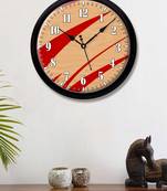 abstract Red shade Modern Stylish Wall Clock (Round 12 Inch Ticking Movement Black Frame(ClockBL2P275)