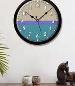 Geometry Striped Multicolour Modern Stylish Wall Clock (Round 12 Inch Ticking Movement Black Frame(ClockBL2P283)