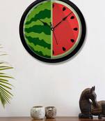 Fruit watermelon Modern Stylish Wall Clock (Round 12 Inch Ticking Movement Black Frame(ClockBL2P293)