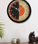 Geometry Circle Multicolour Modern Stylish Wall Clock (Round 12 Inch Ticking Movement Black Frame(ClockBL2P294)
