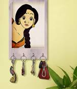 key chain holders for wall holder wall mount hanger organizer Lady Face (MDF7.5X12 InchMulti)P011