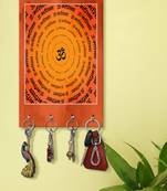 key holder for wall stylish glass holder wall mount hanger organizer Om Namah Shivay Mantra (MDF7.5X12 InchMulti)P012