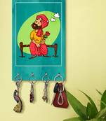 key holder for wall stylish holder wall mount hanger organizer Red Rose Take To Sardar Ji (MDF7.5X12 InchMulti)P014