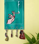 wooden decorative items holder wall mount hanger organizer Smoke (MDF7.5X12 InchMulti)P016