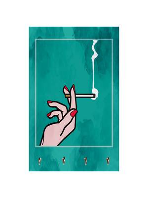 wooden decorative items holder wall mount hanger organizer Smoke (MDF7.5X12 InchMulti)P016 2