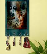 keys holder for home holder wall mount hanger organizer Radha Krishna (MDF7.5X12 InchMulti)P021