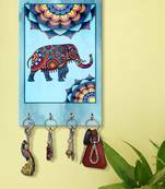 wall hanger holder wall mount hanger organizer Decorative Mandela Elephant (MDF7.5X12 InchMulti)P029