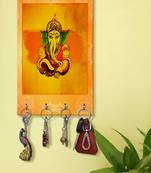 key holder for wall stylish glass holder wall mount hanger organizer Decorative Ganesha (MDF7.5X12 InchMulti)P039