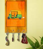 wooden decorative items holder wall mount hanger organizer Taxi (MDF7.5X12 InchMulti)P043