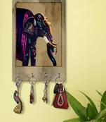 office organizer holder wall mount hanger organizer Decorative Elephant (MDF7.5X12 InchMulti)P046
