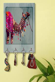 home organizer items holder wall mount hanger organizer Decorative Camel . (MDF7.5X12 InchMulti)P047