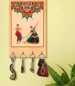 wall hangers decorative holder wall mount hanger organizer Indian Dancing Lady (MDF7.5X12 InchMulti)P049
