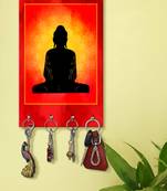 key ring holder for wall holder wall mount hanger organizer Buddha (MDF7.5X12 InchMulti)P054