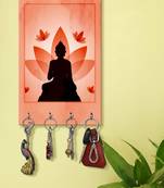key holder for wall stylish wood holder wall mount hanger organizer Buddha (MDF7.5X12 InchMulti)P055