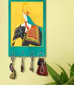 hall decorative items holder wall mount hanger organizer Mughal art (MDF7.5X12 InchMulti)P057