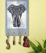 key stand holder wall mount hanger organizer Elephant key stand for wall (MDF7.5X12 InchMulti) KeyholderP58