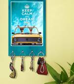 wall hooks holder wall mount hanger organizer Keep Calm And Dream Big (MDF7.5X12 InchMulti)P059