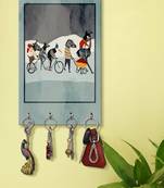 key holder for wall holder wall mount hanger organizer Cycling Animals (MDF7.5X12 InchMulti)P060