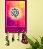 keychain holder holder wall mount hanger organizer Shri Ganeshay Namah (MDF7.5X12 InchMulti)P061