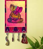 key stand for wall holder wall mount hanger organizer Decorative Ganesha (MDF7.5X12 InchMulti)P063
