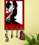key stand for home wall stylish holder wall mount hanger organizer Joker Face (MDF7.5X12 InchMulti)P072