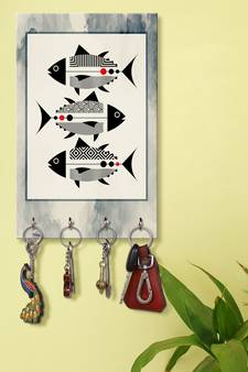 key chain holders for wall holder wall mount hanger organizer Fish