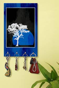 key holder for wall stylish holder wall mount hanger organizer Blue Moon