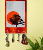 key hanger for wall decor holder wall mount hanger organizer Red Moon